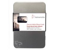 Hahnem?hle DFA Photo Cards *FineArt Baryta Satin* Photo Cards 300 g/m?, 100% celulosa alfa alfa celulosa, 30 hojas en caja met?lica de 10 x 15 cm