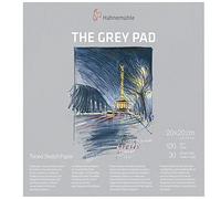 Hahnemühle The Grey Pad 120 g/m², 30 hojas/60 páginas, papel tintado gris (20 x 20)