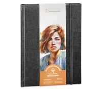 Hahnemühle Watercolour Book Deckle Edge - Libro de acuarelas con bordes rasgados, 100% algodón, 250 g/m², mate, 30 hojas/60 páginas (aprox. 10,3 x 15,3 cm/formato retrato)