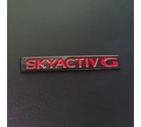 HAHYHL Emblema para Mazda 3 Hatchback 2019-2025,Negro Rejilla Delantera Maletero Trasero Repuesto Insignia Adhesivos Letras ABS Logotipo Pegatina Decoración Accesorios Exterior Coche,Just skyactiv