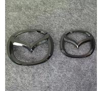 HAHYHL Emblema para Mazda 6 Sedan 2010 2011 2012,Negro Rejilla Delantera Maletero Trasero Repuesto Insignia Adhesivos Letras ABS Logotipo Pegatina Decoración Accesorios Exterior Coche
