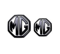 HAHYHL Emblema para MG ZS 2020-2024,Negro Rejilla Delantera Maletero Trasero Insignia Adhesivos Letras ABS Cubierta Logotipo Pegatina Decoración Accesorios Exterior Coche