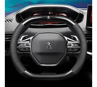 HAHYHL Funda Volante para Peugeot Partner Van Long 2019-2025,3D Nappa Cuero Carbono Protector Volante Mejora el Tacto Apariencia Deportivo Durable Ergonómica Antidesgaste Interior Accesorios Coche