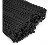 Haiane 1000 Piezas Bridas Negras, Bridas Plastico 250 x 4,8mm Resistentes UV, 22 kg de Resistencia a la Tracción Para Oficina, Hogar, Exteriores, al jardín