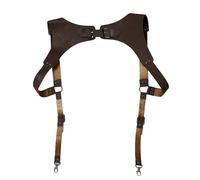 haiaxx Tirantes de cuero de PU para hombres, arnés vintage para hombres, ropa punk, correa para el pecho, accesorios para cinturón de hombro