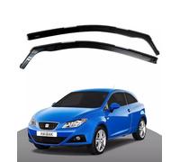Haibak Juego de deflectores de viento compatibles con Seat Ibiza MK4 6J 2009-2017 2 puertas tintadas, 2 piezas en ajuste de canal