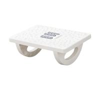 Haibinsuo Reposapiés ergonómico balancín con rodillos de masaje de pies, ángulo ajustable, soporte de postura antideslizante, color blanco