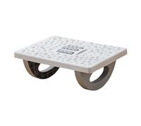 Haibinsuo Reposapiés ergonómico con rodillos de masaje de pies, ángulo ajustable, soporte de postura antideslizante, color gris