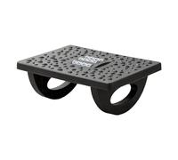 Haibinsuo Reposapiés ergonómico con rodillos de masaje de pies, ángulo ajustable, soporte de postura antideslizante, color negro