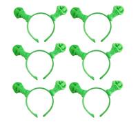 HAICN 6 diademas de orejas de Shrek de felpa para maquillaje de Shrek, diadema de disfraz de ogro verde, lindas orejas de vestir para Halloween, accesorios de cosplay