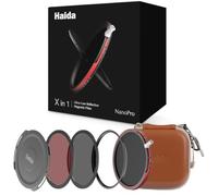 Haida 77MM U-LR Magnetic X in 1 Filter 1-5 Stops CPL-VND+ 3-7 Stops Enhancer + Magnetic Mist Black 1/4 + Adapter Ring +Lens Cap + Brown Filter Case (NanoPro Series Red&Black)
