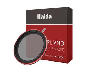 Haida 82 mm Pro II Polarizador circular multicapa + Filtro de lente de cαmara SLR de densidad neutra variable Resistente al agua Nanorrevestimien