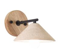 HAIDU Aplique de pared con pantalla de travertino amarillo natural, estilo wabi sabi, fuente de luz E26, minimalista, cableado, ideal para comedor, dormitorio, pasillo.