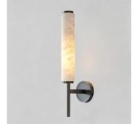 HAIDU Aplique de pared de alabastro, lámpara de pared LED de luz cálida para interiores, aplique de pared de mármol de estilo industrial medieval, luminaria decorativa de pared para sala de estar, do