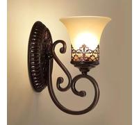 HAIDU Aplique de pared interior con conexión por cableado directo, lámpara de pared de metal y vidrio de estilo industrial moderno, luminaria de pared con rosca E26, lámpara decorativa para sala de e