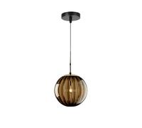 HAIDU Lámpara colgante circular creativa de vidrio, lámpara colgante de techo con base E14, lámpara de araña de estilo industrial moderno, iluminación decorativa para sala de estar, dormitorio y bar.