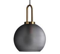 HAIDU Lámpara colgante de cristal con base E27, estilo industrial nórdico, ideal para sala de estar, comedor y cocina.