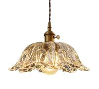 HAIDU Lámpara colgante de cristal de estilo industrial nórdico, con personalidad creativa, base E27, ideal para decorar salas de estar, dormitorios y bares.