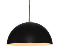 HAIDU Lámpara Colgante de Estilo Industrial Moderno, lámpara Colgante de Hierro semicircular Creativa, Base E27, lámpara Colgante de un Solo Cabezal, iluminación Decorativa para Sala de Estar, restau