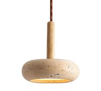 HAIDU Lámpara Colgante de mármol con Personalidad Creativa, lámpara de Techo con Fuente de luz LED, lámpara Colgante de Estilo Industrial Moderno, iluminación Decorativa para Sala de Estar, dormitori