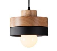 HAIDU Lámpara Colgante de un Solo Cabezal con Base E27, Estilo Industrial Moderno, lámpara de Techo empotrada, iluminación Decorativa para Dormitorio, Restaurante y Bar.