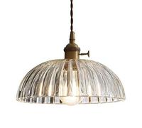 HAIDU Lámpara colgante de un solo cabezal con base E27, pantalla de cristal personalizada, estilo industrial nórdico, ideal para sala de estar, comedor y cocina.