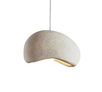 HAIDU Lámpara Colgante de una Sola Cabeza con Tornillo E27, Pantalla de lámpara Colgante de Resina Personalizada, lámpara de araña de Estilo Minimalista nórdico, Accesorios de iluminación de Techo en