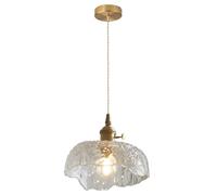 HAIDU Lámpara de araña de cristal de estilo industrial nórdico, lámpara colgante de un solo cabezal con base E27, lámpara de techo empotrada, iluminación decorativa para sala de estar, comedor y bar.