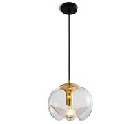 HAIDU Lámpara de araña de estilo industrial moderno, pantalla colgante de vidrio con rosca E27, lámpara de techo, ideal para sala de estar, dormitorio y estudio. Lámpara colgante decorativa.