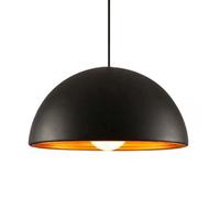 HAIDU Lámpara de araña de estilo industrial moderno, pantalla semicircular de metal, base E27, lámpara colgante de un solo cabezal, ideal para sala de estar, comedor y estudio.