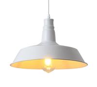 HAIDU Lámpara de araña de estilo industrial nórdico, base E27, lámpara colgante de un solo cabezal, pantalla metálica, ideal para restaurantes, bares, islas de cocina y como elemento decorativo.