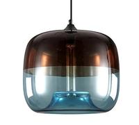 HAIDU Lámpara de araña de Estilo Industrial nórdico, lámpara Colgante de un Solo Cabezal con Base E27, Pantalla de Cristal Personalizada, iluminación Decorativa para Sala de Estar, Comedor y Cocina.