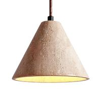 HAIDU Lámpara de araña de estilo industrial nórdico, pantalla de mármol personalizada, lámpara colgante de techo con base E27, ideal para sala de estar, dormitorio y pasillo.