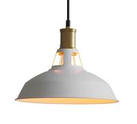 HAIDU Lámpara de araña de estilo industrial nórdico, pantalla de metal personalizada, lámpara colgante de un solo cabezal con base E27, ideal para dormitorio, comedor y pasillo.