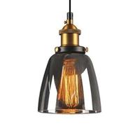 HAIDU Lámpara de araña de un solo cabezal con base E27, pantalla de cristal personalizada, lámpara de techo empotrada, ideal para dormitorio, comedor y pasillo.