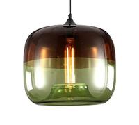 HAIDU Lámpara de araña de un solo cabezal con base E27, pantalla de vidrio estilo industrial, lámpara de techo empotrada, iluminación decorativa para sala de estar, comedor y cocina.