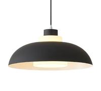 HAIDU Lámpara de araña de un solo cabezal con base E27, pantalla metálica colgante de estilo industrial; ideal para iluminación de techo, comedor, cocina, isla, pasillo y como lámpara colgante decora