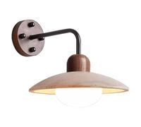 HAIDU Lámpara de pared con pantalla de vidrio, lámpara de pared de travertino amarillo natural, aplique de pared de estilo nórdico para mesita de noche, iluminación de pared para comedor, sala de est