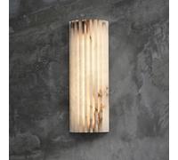 HAIDU Lámpara de pared LED de luz cálida estilo industrial nórdico, aplique de pared interior de alabastro natural, lámpara de pared de mármol de 30 cm, luminarias decorativas para dormitorio, sala d
