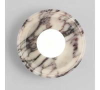 HAIDU Lámpara de pared redonda creativa, aplique de mármol de estilo minimalista nórdico, aplique de pared de piedra natural con rosca G4, luminarias decorativas para sala de estar, escalera y comedo