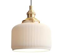 HAIDU Lámpara de techo colgante de estilo industrial moderno, pantalla de cerámica personalizada, base E27, ideal para dormitorio, comedor o pasillo.