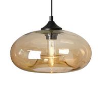 HAIDU Lámpara de techo estilo industrial moderno, base E27, pantalla de cristal, lámpara colgante de techo, ideal para dormitorio, comedor o pasillo.