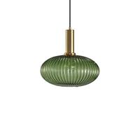 HAIDU Lámparas de techo de estilo minimalista creativo, pantalla de lámpara de araña de vidrieras, lámpara colgante de cabeza única con tornillo E27, lámpara colgante de granja de estudio de tienda de