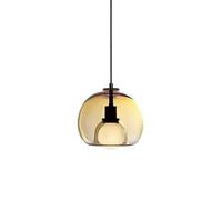 HAIDU Pantalla de lámpara Colgante de Vidrio de Alta transmisión de luz, Accesorios de iluminación de Estilo Creativo Americano, lámpara de Techo de Cabeza única con Tornillo E27, luz Colgante de Cab