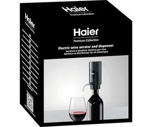 Haier Aireador y dispensador de vino eléctrico, 2 en 1, sabor y frescura mejorados, sirva con velocidad y perfección, opción de regalo perfecta para los amantes del vino