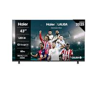 Haier Direct LED 4K UHD H43K85FUX - 43", Smart TV, Google TV, Dolby Audio, HDR 10, Smart Remote Control, Google Assistant, Procesador Quad Core, Bluetooth 5.1, DBX TV, HDMI 2.1 x 4, Sin Marcos, 2024