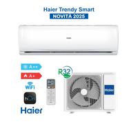 Haier HAS09TABIN + H1U09TABOUT Kit Aire Acondicionado Trendy 9000Btu 2,6Kw A++/A+ WiFi Inverter R32 Blanco - Novedad 2025