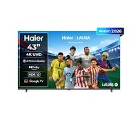Haier K85 4K UHD 43" H43K85GUX, Smart TV con Google TV, Chromecast, Dolby Audio, HDR10, MEMC, AI Picture Quality, Bluetooth 5.1, Gaming Accelerator 120Hz, USB 2.0 x 2, DBX TV, HDMI 2.1 x 4 [2026]