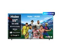 Haier K85 4K UHD 55" H55K85GUX, Smart TV con Google TV, Chromecast, Dolby Audio, HDR10, MEMC, AI Picture Quality, Bluetooth 5.1, Gaming Accelerator 120Hz, USB 2.0 x 2, DBX TV, HDMI 2.1 x 4 [2026]