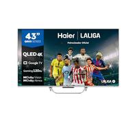 Haier QLED 4K UHD H43Q800UX, 43", Smart TV, Google TV, Dolby Atmos y Dolby Vision, HDR 10, Smart Remote Control, Google Assistant, Bluetooth 5.1, DBX TV, HDMI 2.1 x 4, Sin Marcos, 2024